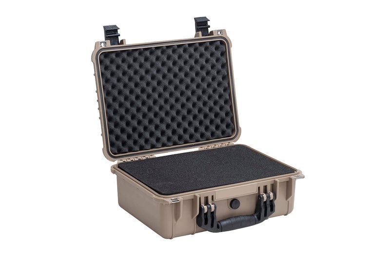 MEIJIA Portable All Weather Waterproof Camera Case with Customizable Fit Foam,Fit Use of Drones, Camera, Equipments, Pistols,15.98x12.99x6.85inches (Desert Tan) - Image 3